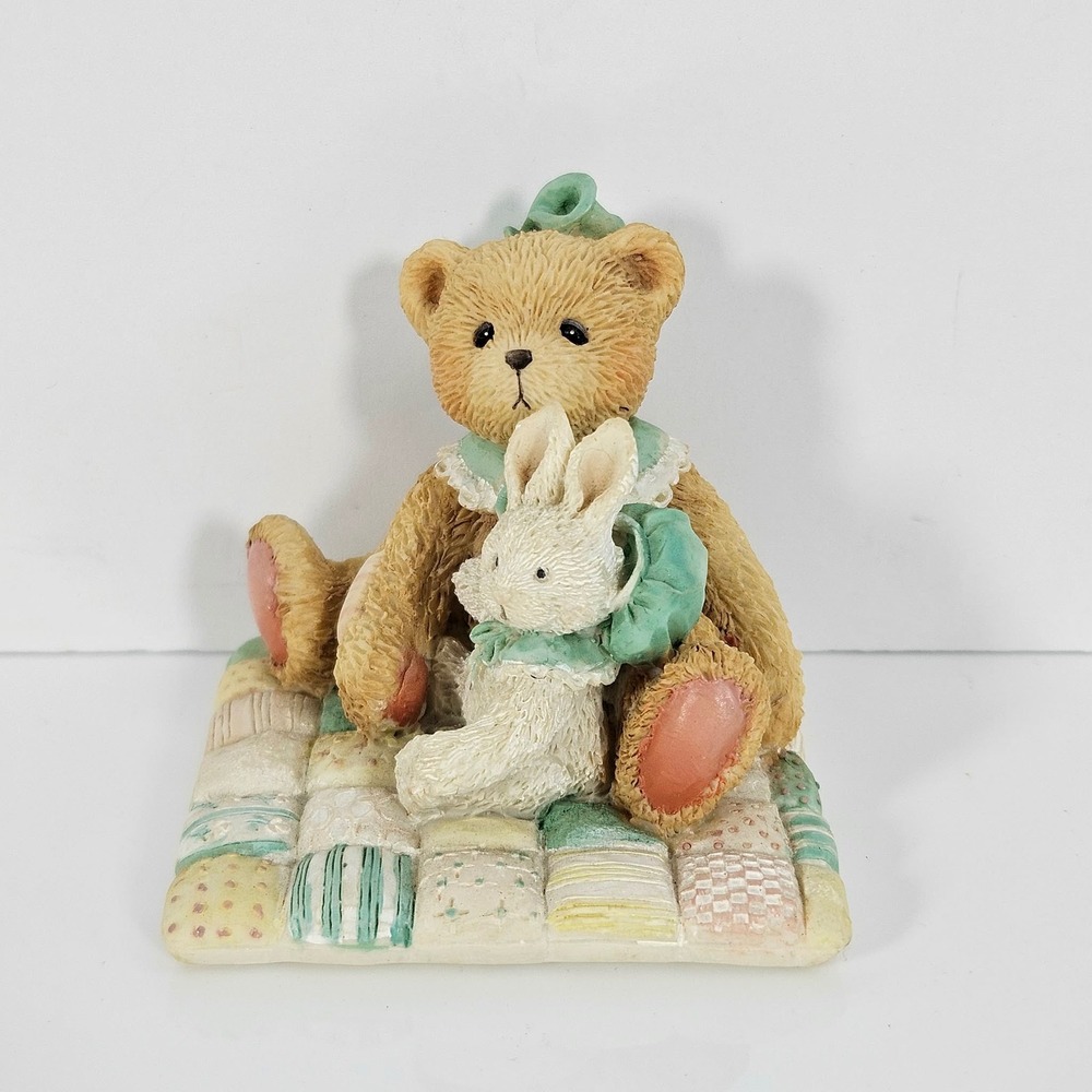 Cherished Teddies Camille Bear with Bunny Figurine 950424 1991 Enesco NIB